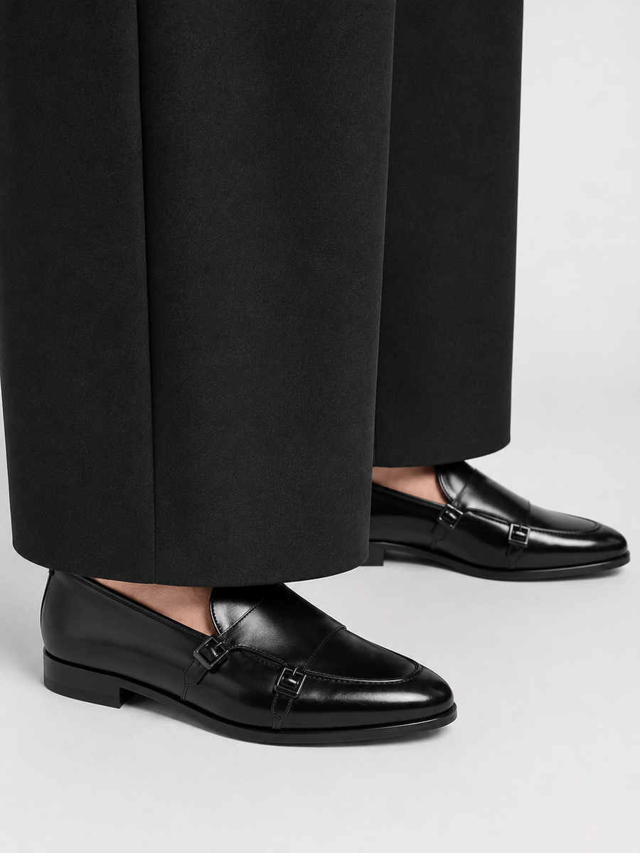 Casa Bellori Maxime – Chaussure Monk à Double Boucle Noire