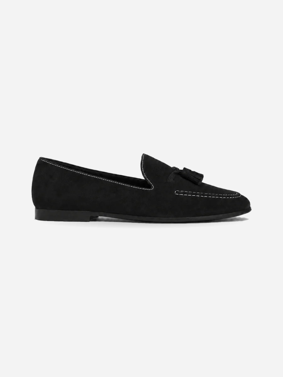 Adam – Mocassin à pampilles homme – Noir — profil droit
