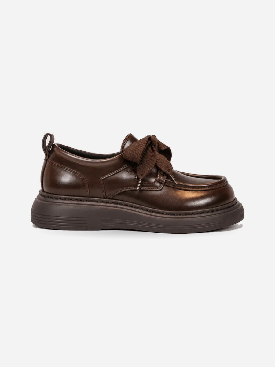 Agathe – Mocassin enfant fille – Marron — profil droit