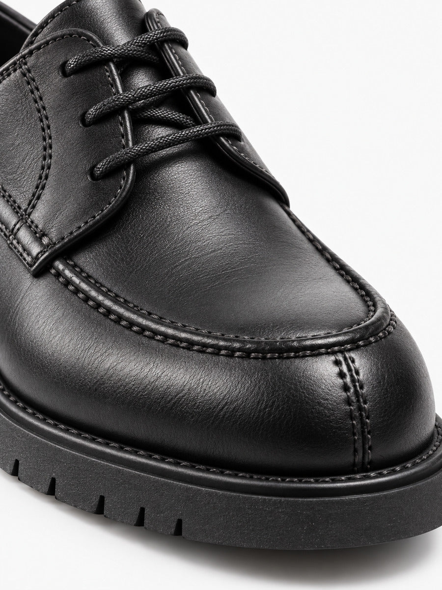 Alban – Chaussure derby noire homme — détail