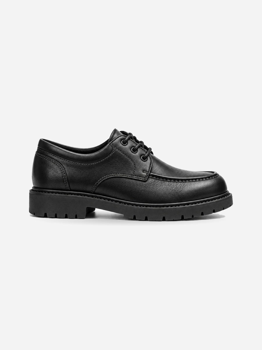 Alban – Chaussure derby noire homme — profil droit