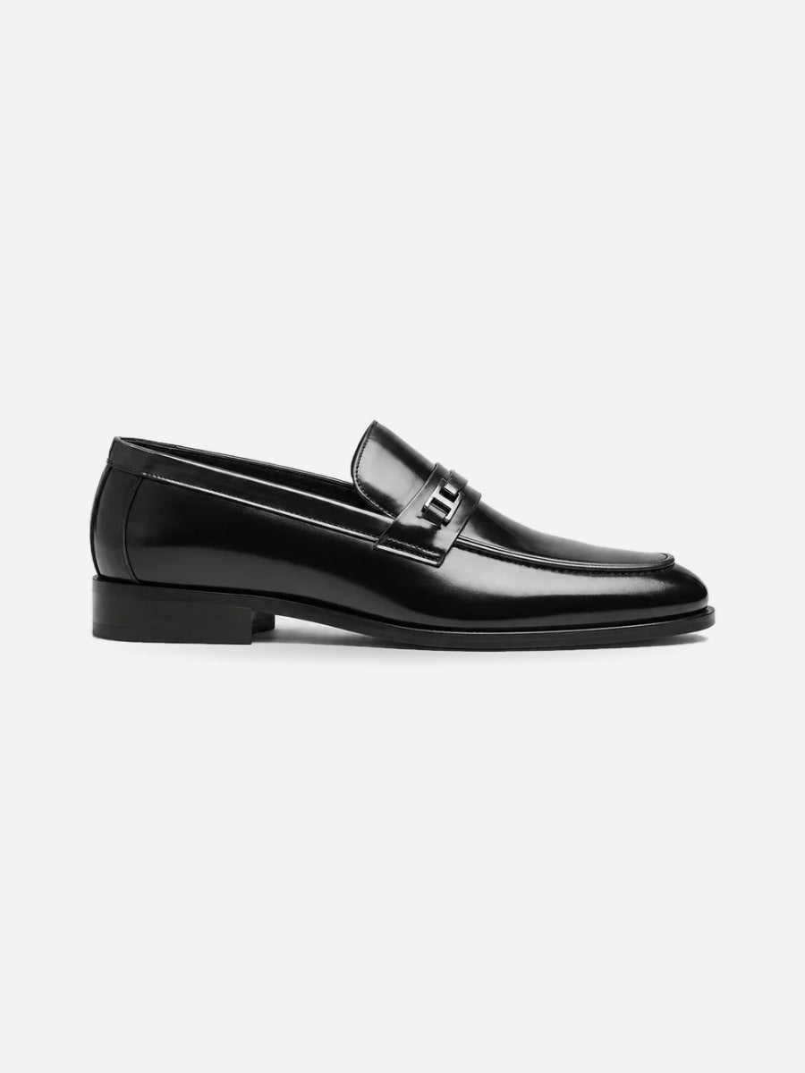 Albino – Mocassin business homme – Noir — profil droit
