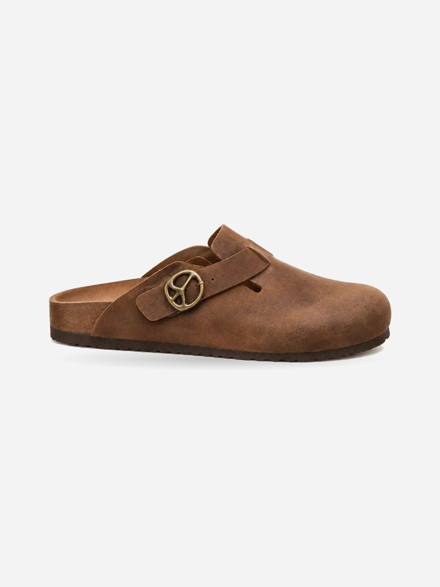Alexandre – Mule en cuir crazy horse homme — profil droit