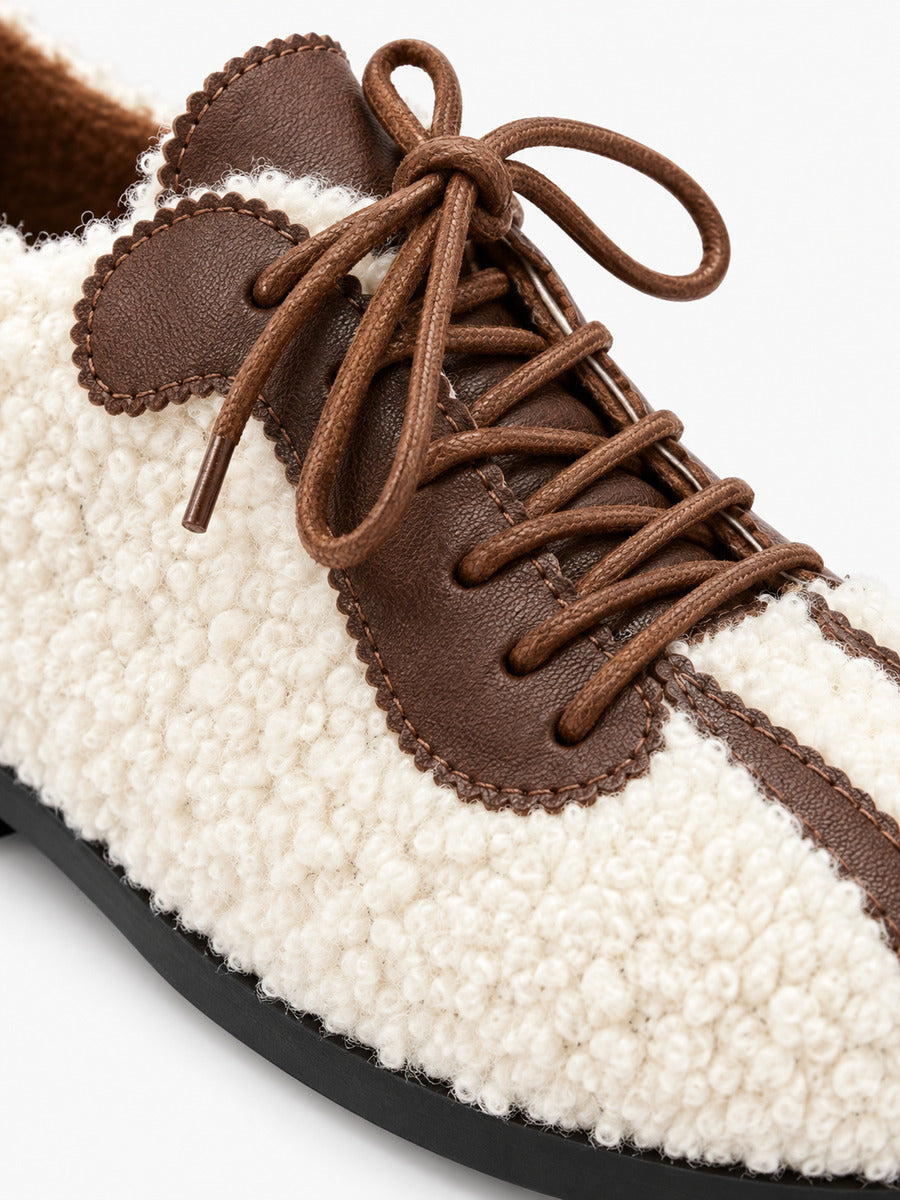 Aliénor – Mocassin blanc cassé femme — détail