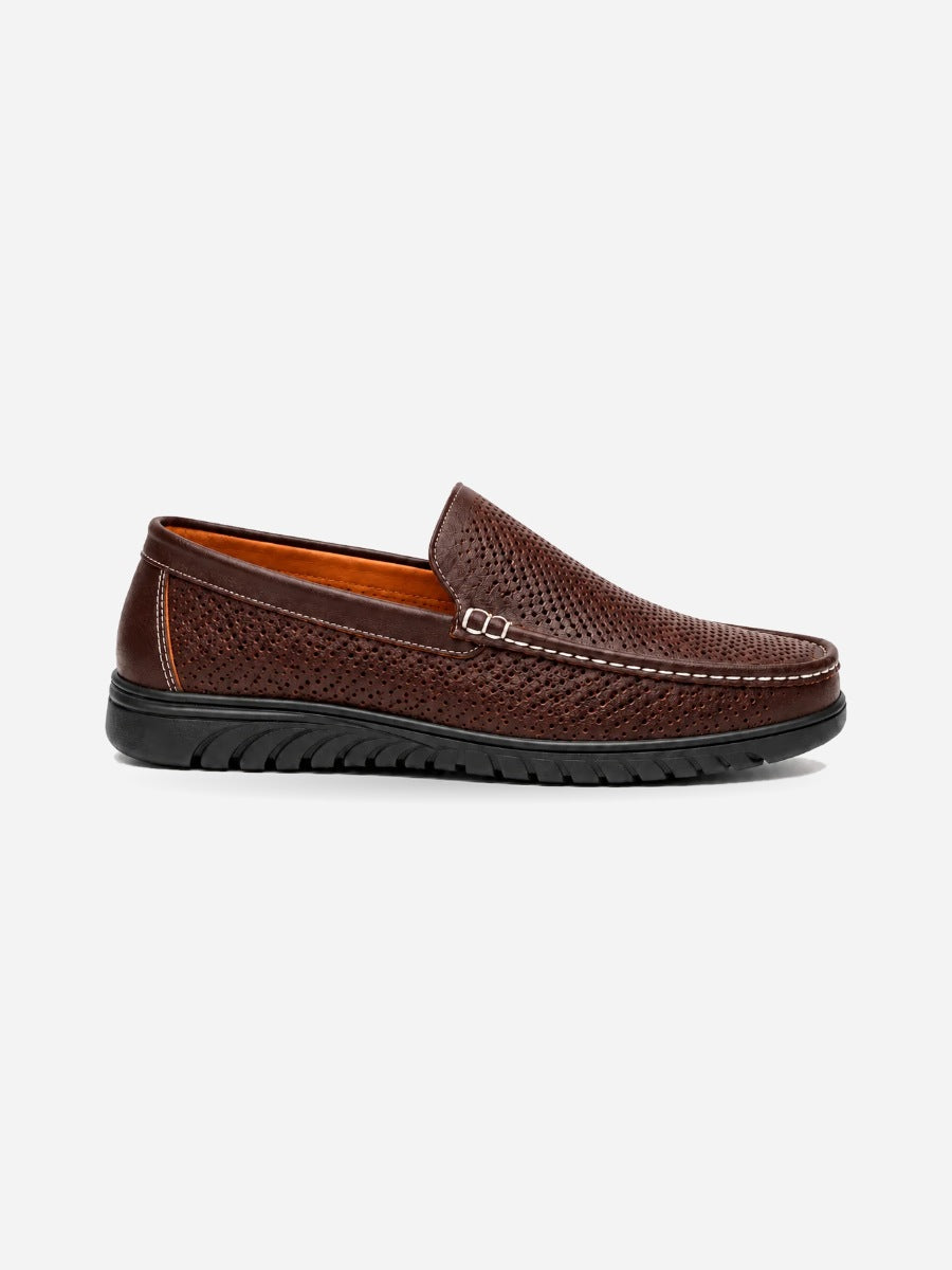 Arthur – Mocassin homme en cuir cousu main — profil droit