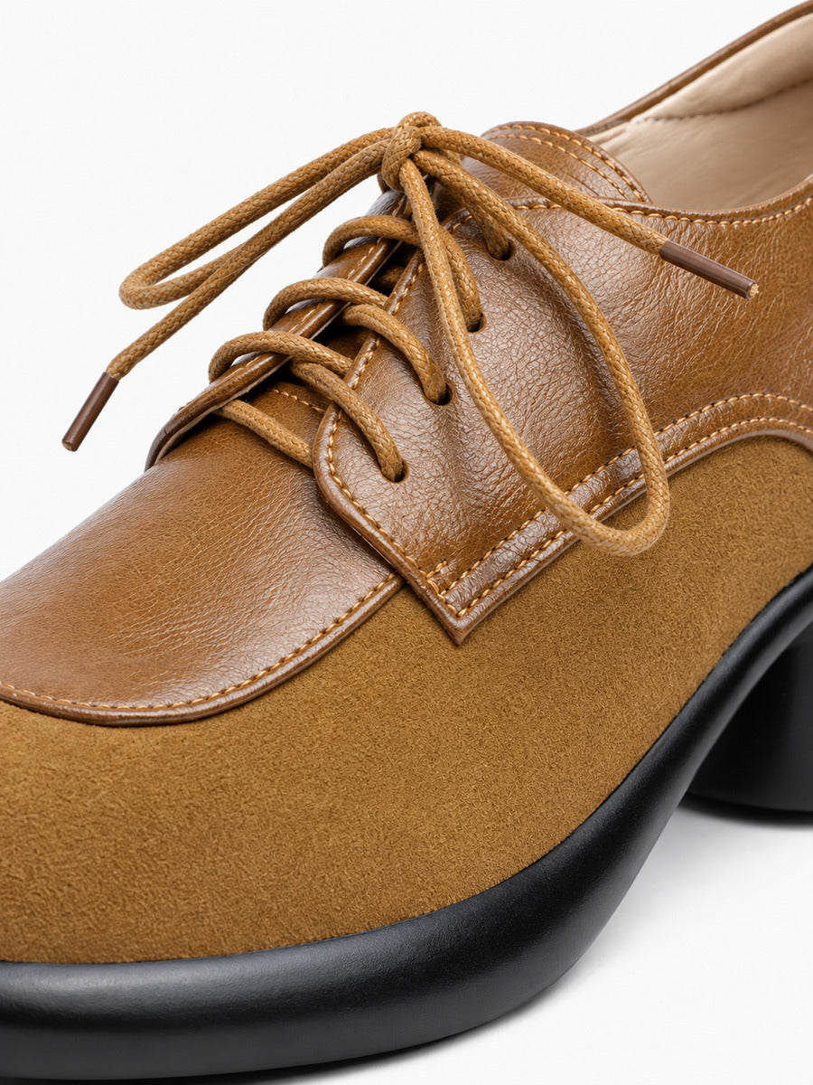 Bérénice – Chaussure Oxford marron femme — détail