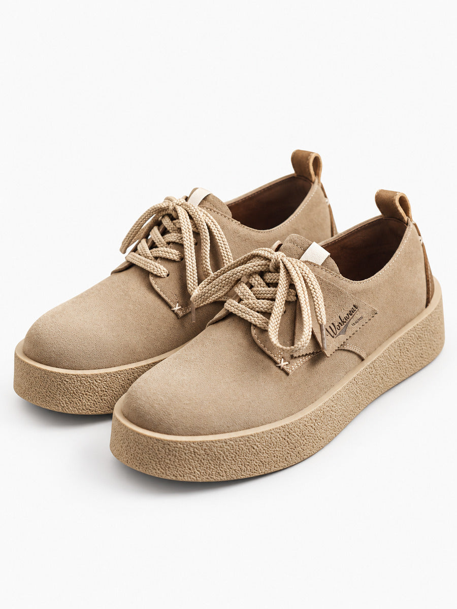 Brice – Chaussure derby kaki à semelle épaisse homme — paire 3/4