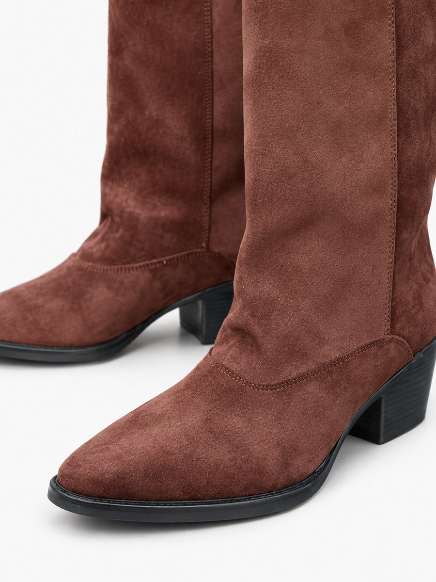 Candice – Botte mi-mollet femme – Marron — détail