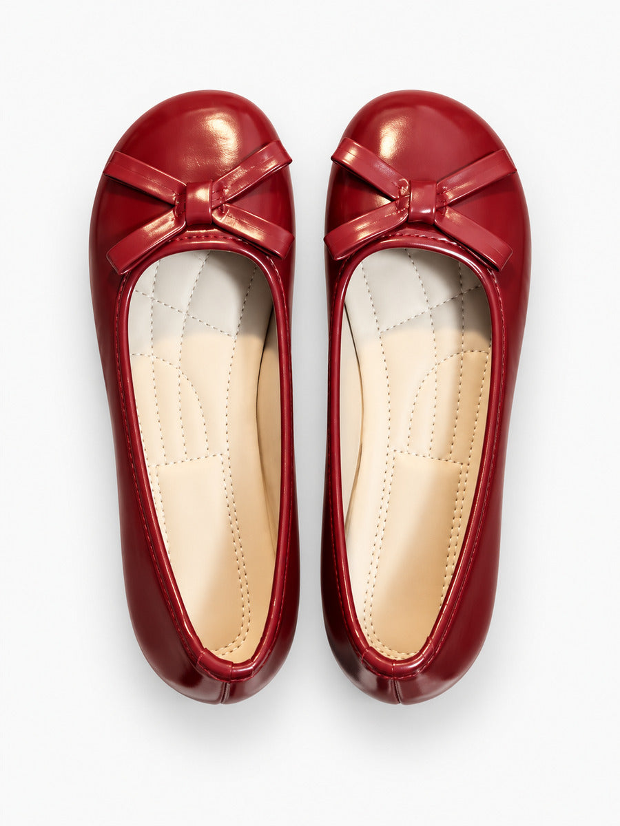 Marine-Marie – Babies mignonnes à nœud papillon femme – Rouge bordeaux — dessus