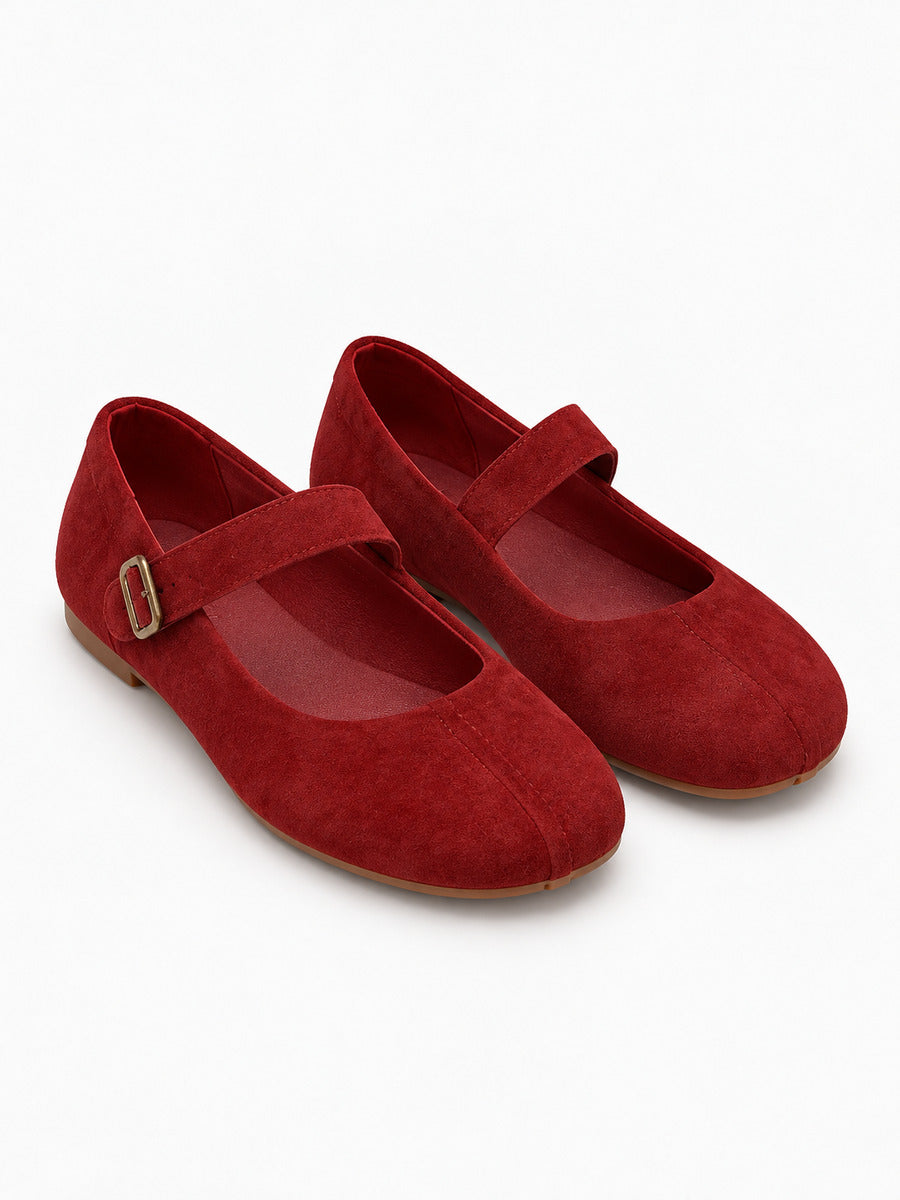 Mathilde-Marie – Babies léopard mémé femme – Rouge — trois quarts