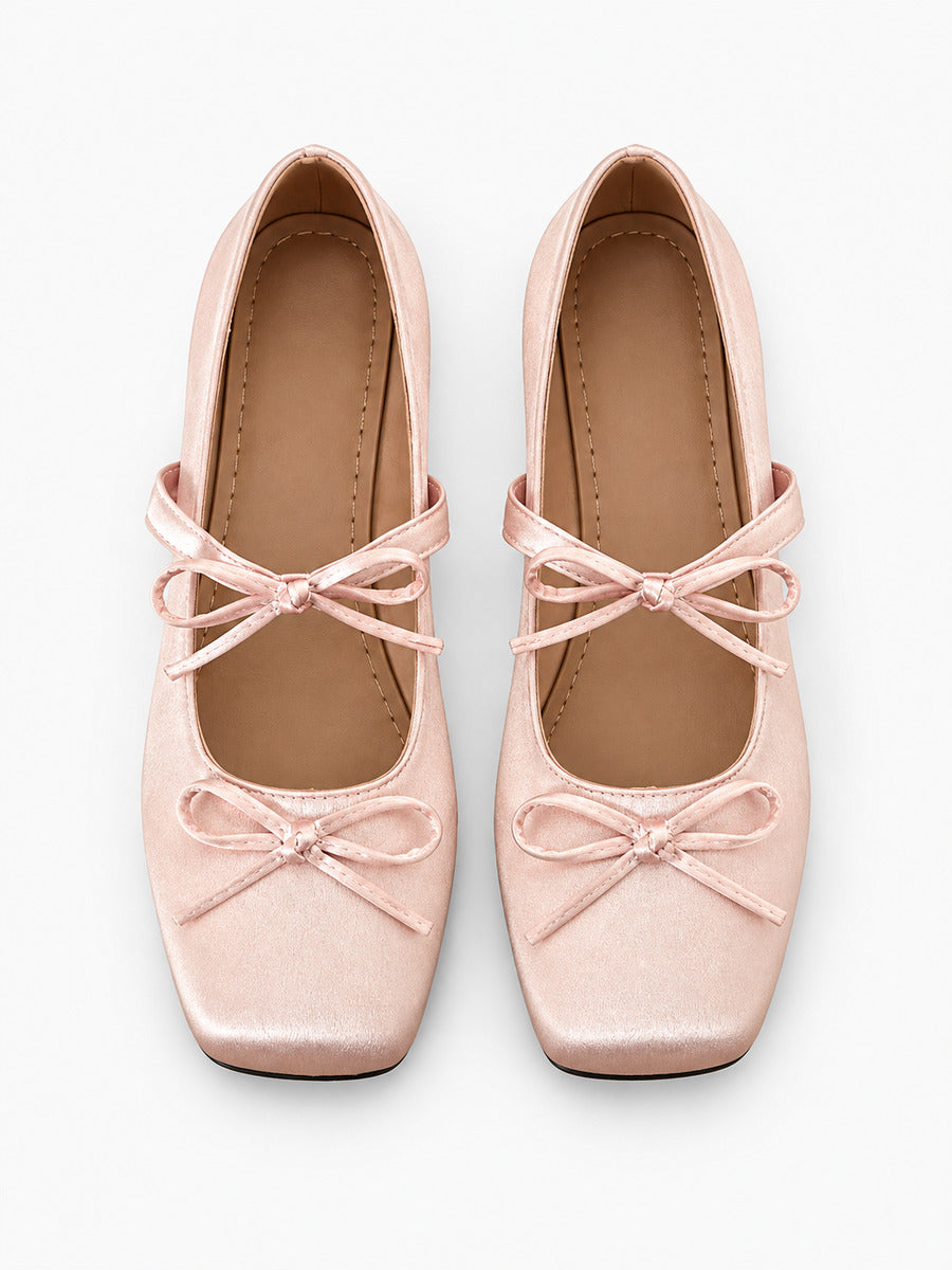 Morgane-Rose – Babies confort à nœud papillon femme – Rose — dessus