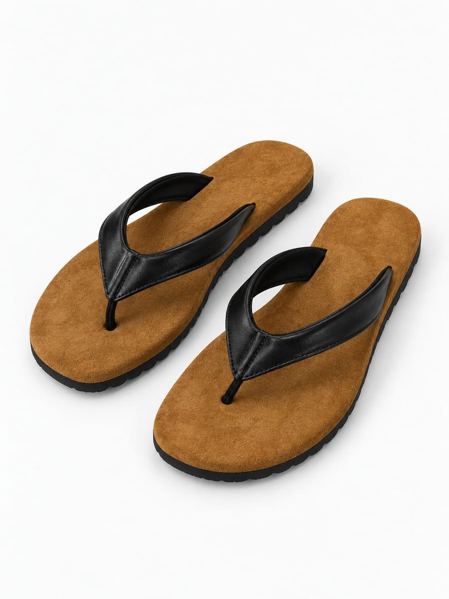 Nadia-Marie – Tong de plage antidérapante femme – Kaki — trois quarts