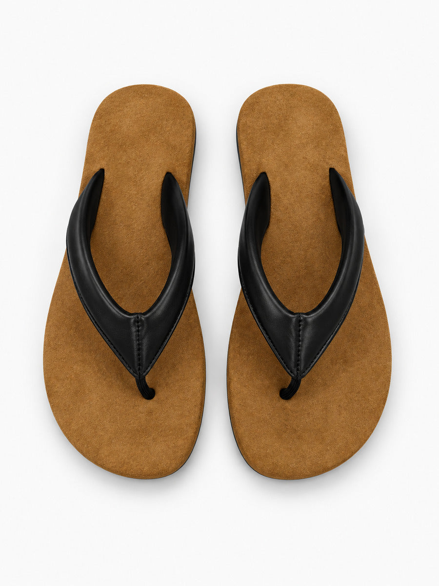 Nadia-Marie – Tong de plage antidérapante femme – Kaki — dessus
