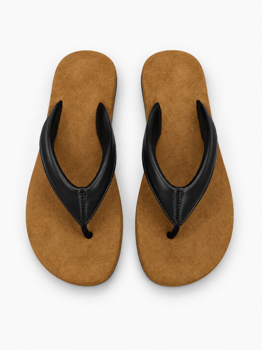Nadia-Marie – Tong de plage antidérapante femme – Kaki — dessus