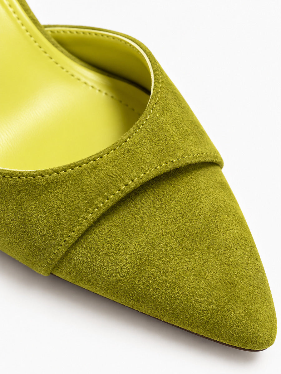 Olivia-Marie – Mule de mariage à talon fin femme – Vert — détail