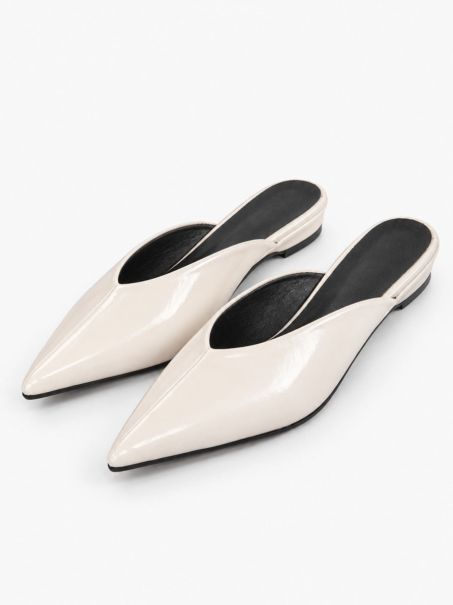 Romy-Marie – Mule compensée à bout fermé femme – Beige — trois quarts