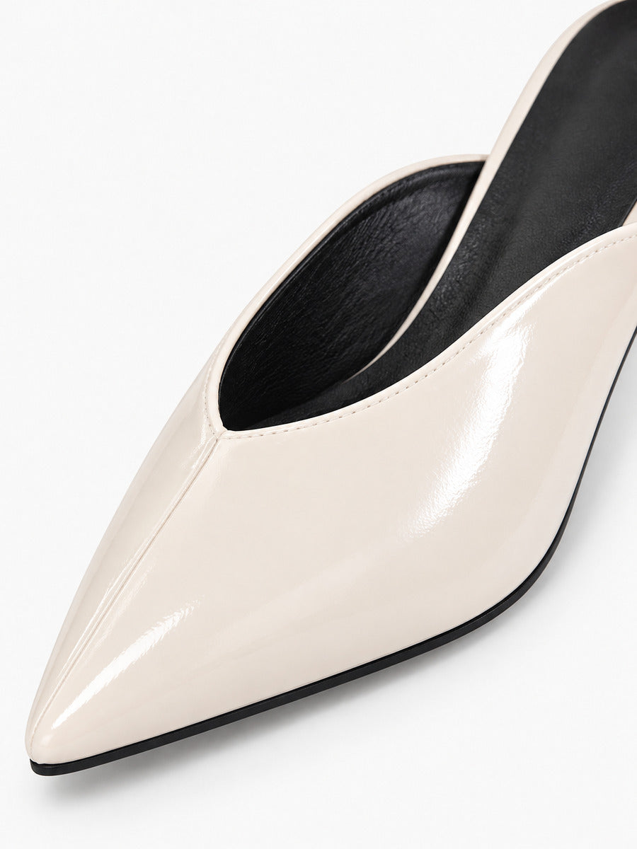 Romy-Marie – Mule compensée à bout fermé femme – Beige — détail