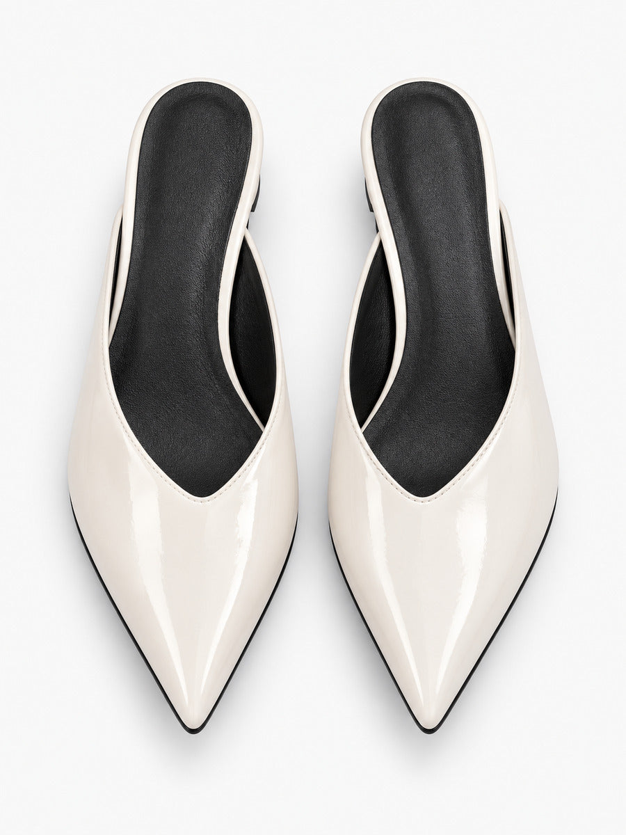 Romy-Marie – Mule compensée à bout fermé femme – Beige — dessus