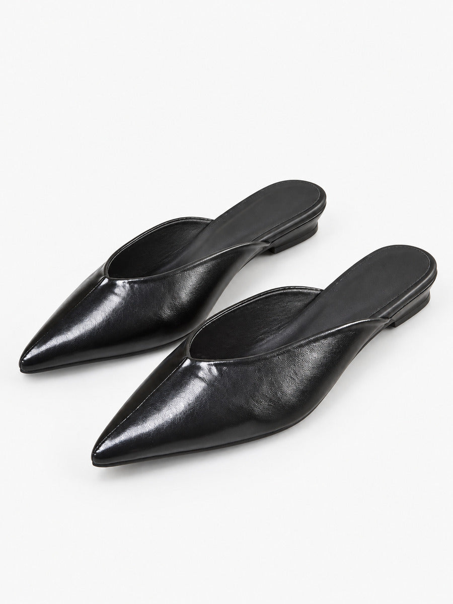 Romy-Marie – Mule compensée à bout fermé femme – Noir — trois quarts