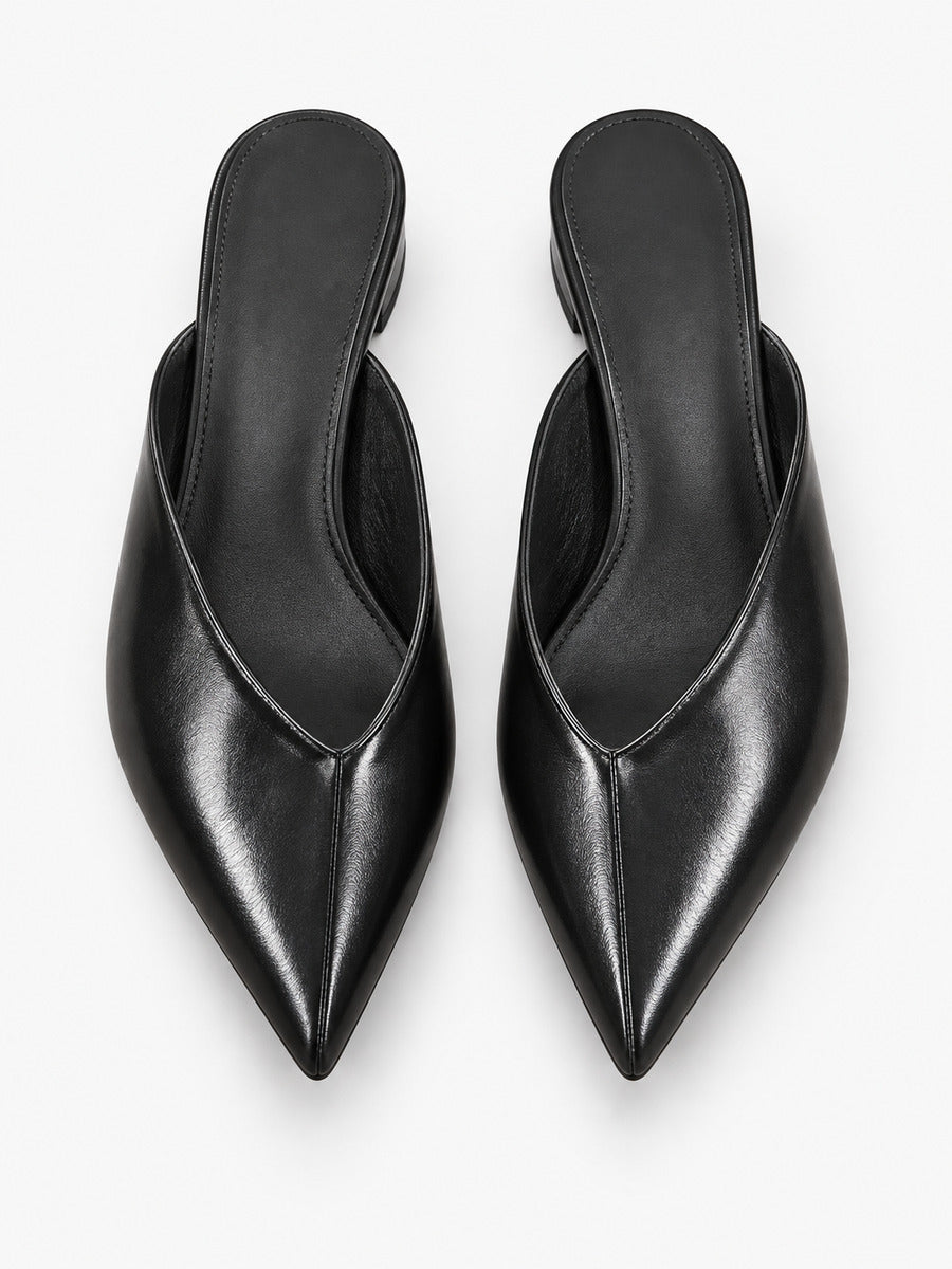 Romy-Marie – Mule compensée à bout fermé femme – Noir — dessus