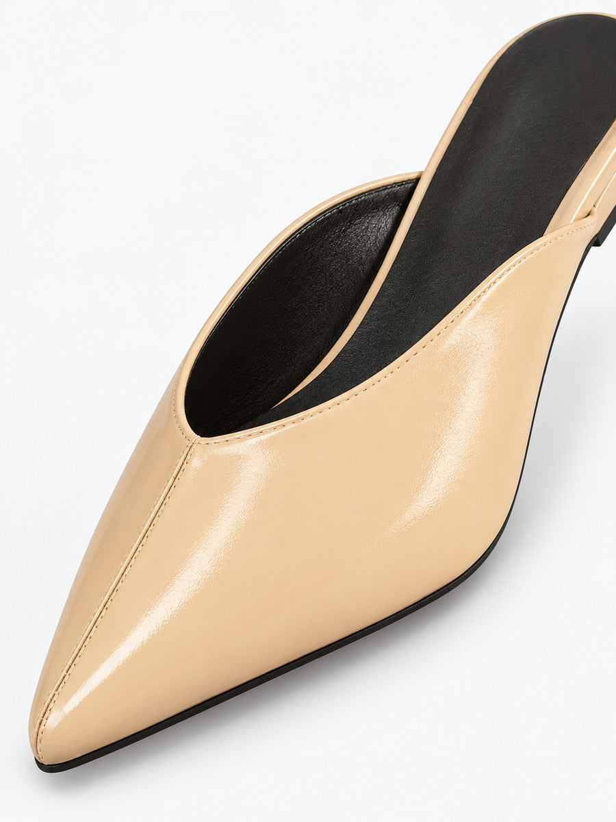 Romy-Marie – Mule compensée à bout fermé femme – Abricot — détail