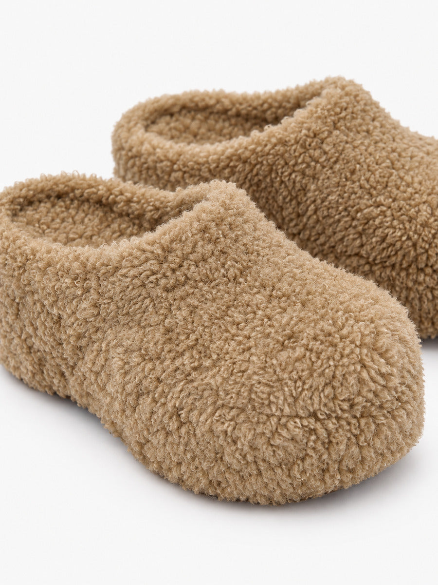 Romy-Rose – Mule plateforme fourrée femme – Kaki — détail