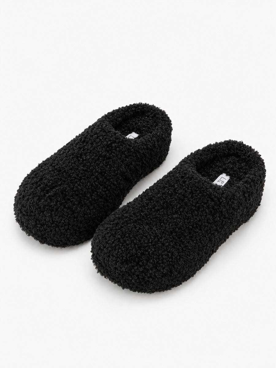 Romy-Rose – Mule plateforme fourrée femme – Noir — trois quarts