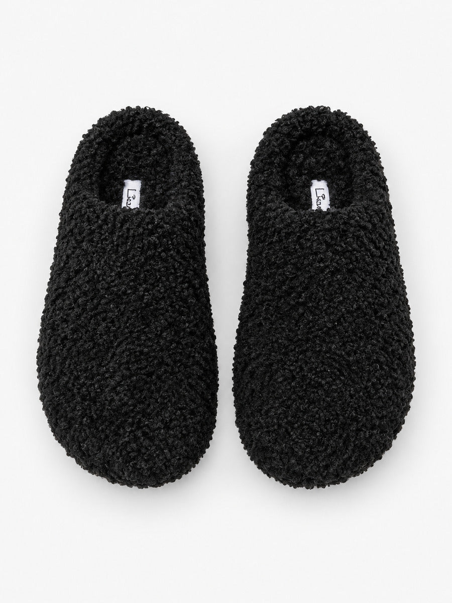 Romy-Rose – Mule plateforme fourrée femme – Noir — dessus