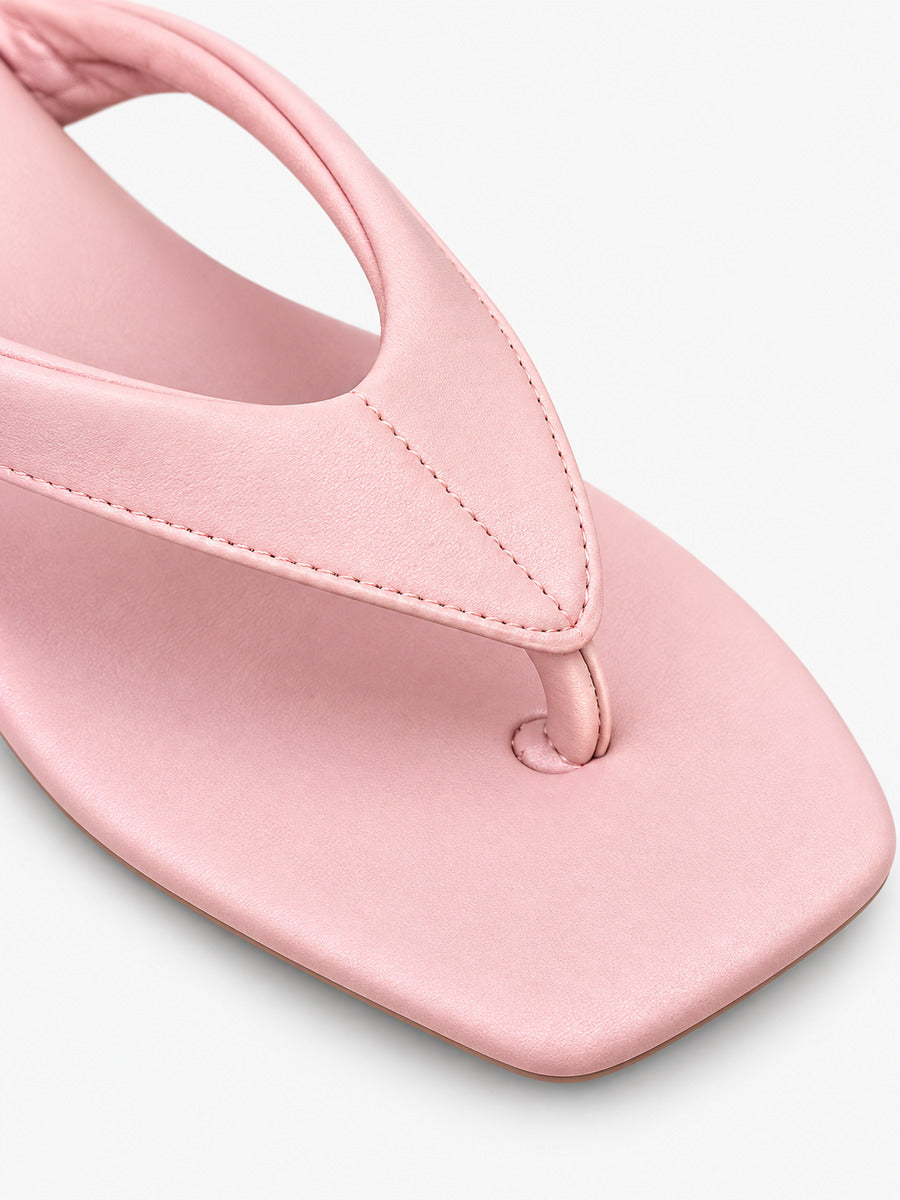 Sandra-Marie – Tong colorée à entre-doigts femme – Rose — détail
