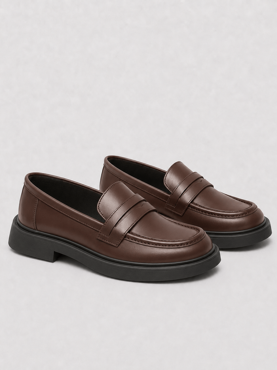 Casa Bellori Adèle – Mocassin marron à bout rond enfant fille