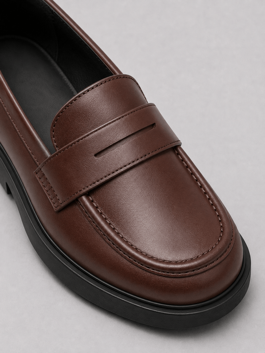 Casa Bellori Adèle – Mocassin marron à bout rond enfant fille