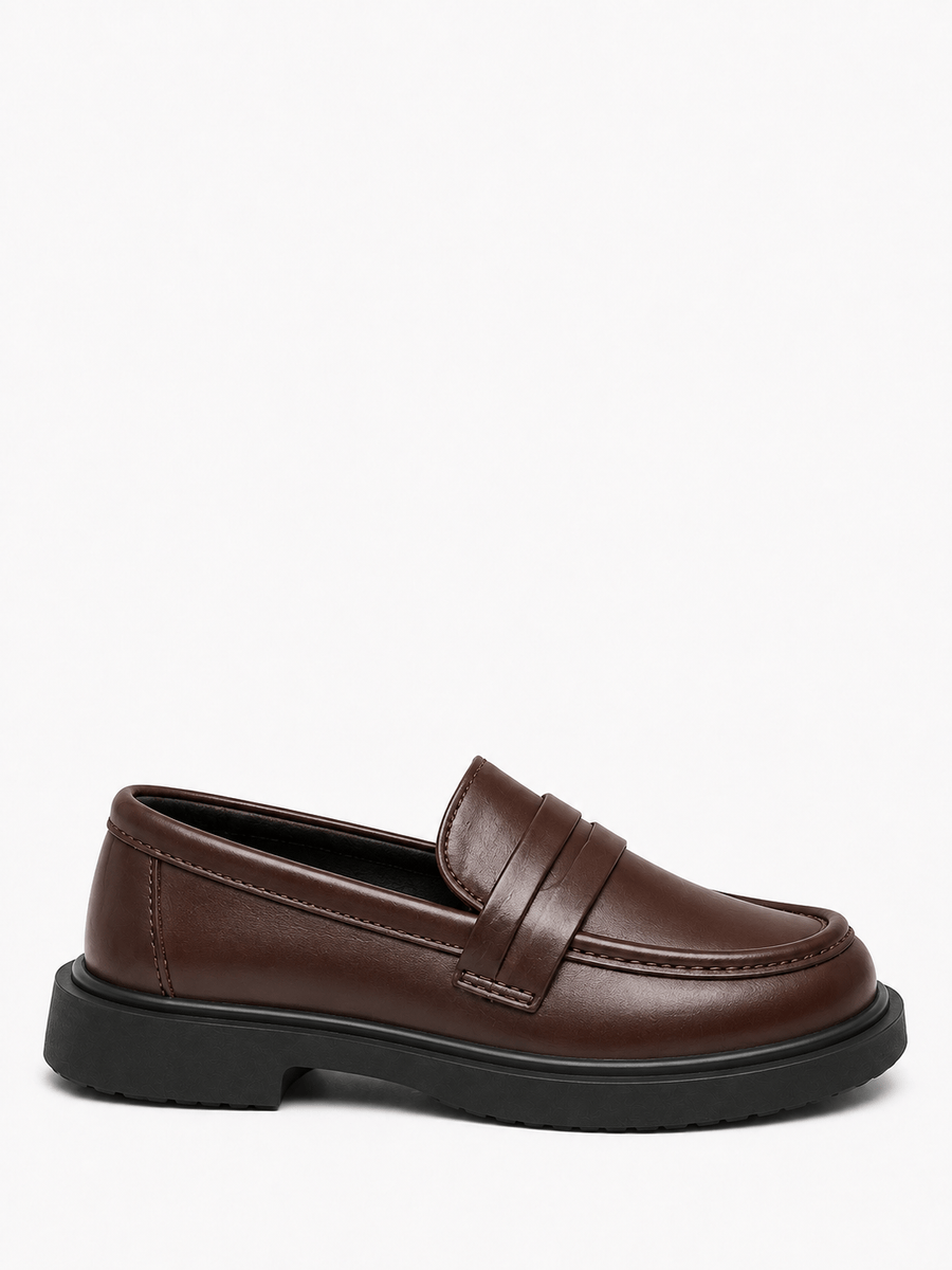 Casa Bellori Adèle – Mocassin marron à bout rond enfant fille