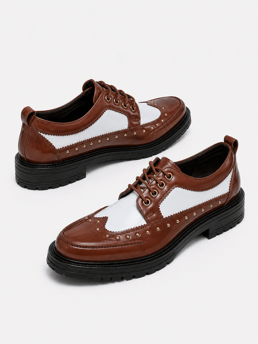 Casa Bellori Aloïs – Chaussure cloutée marron homme