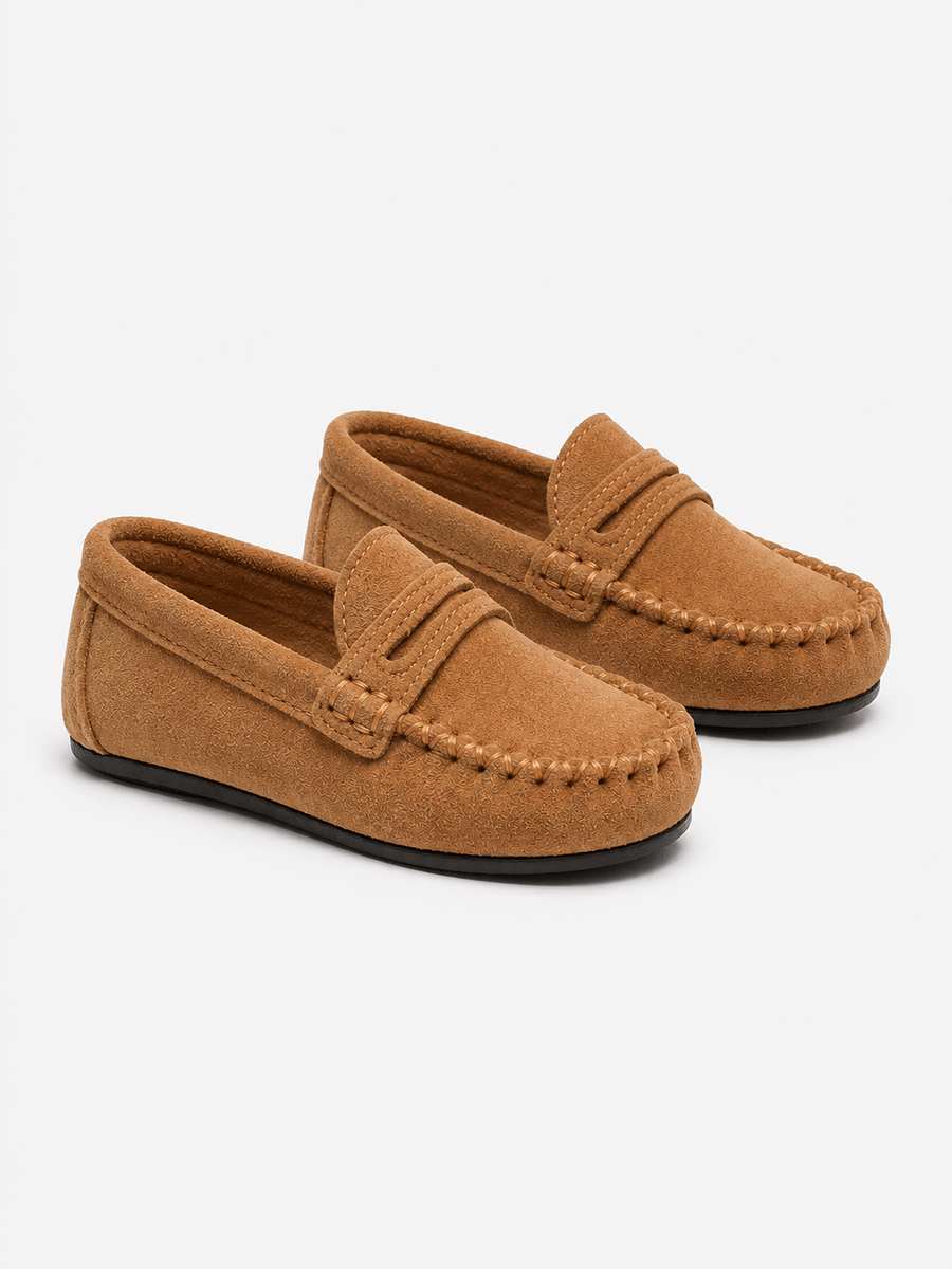 Casa Bellori Angelina – Mocassin marron style rétro enfant