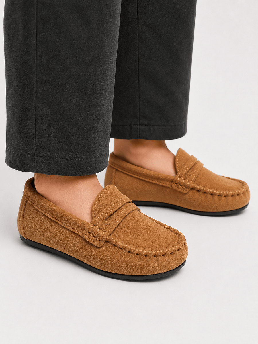 Casa Bellori Angelina – Mocassin marron style rétro enfant