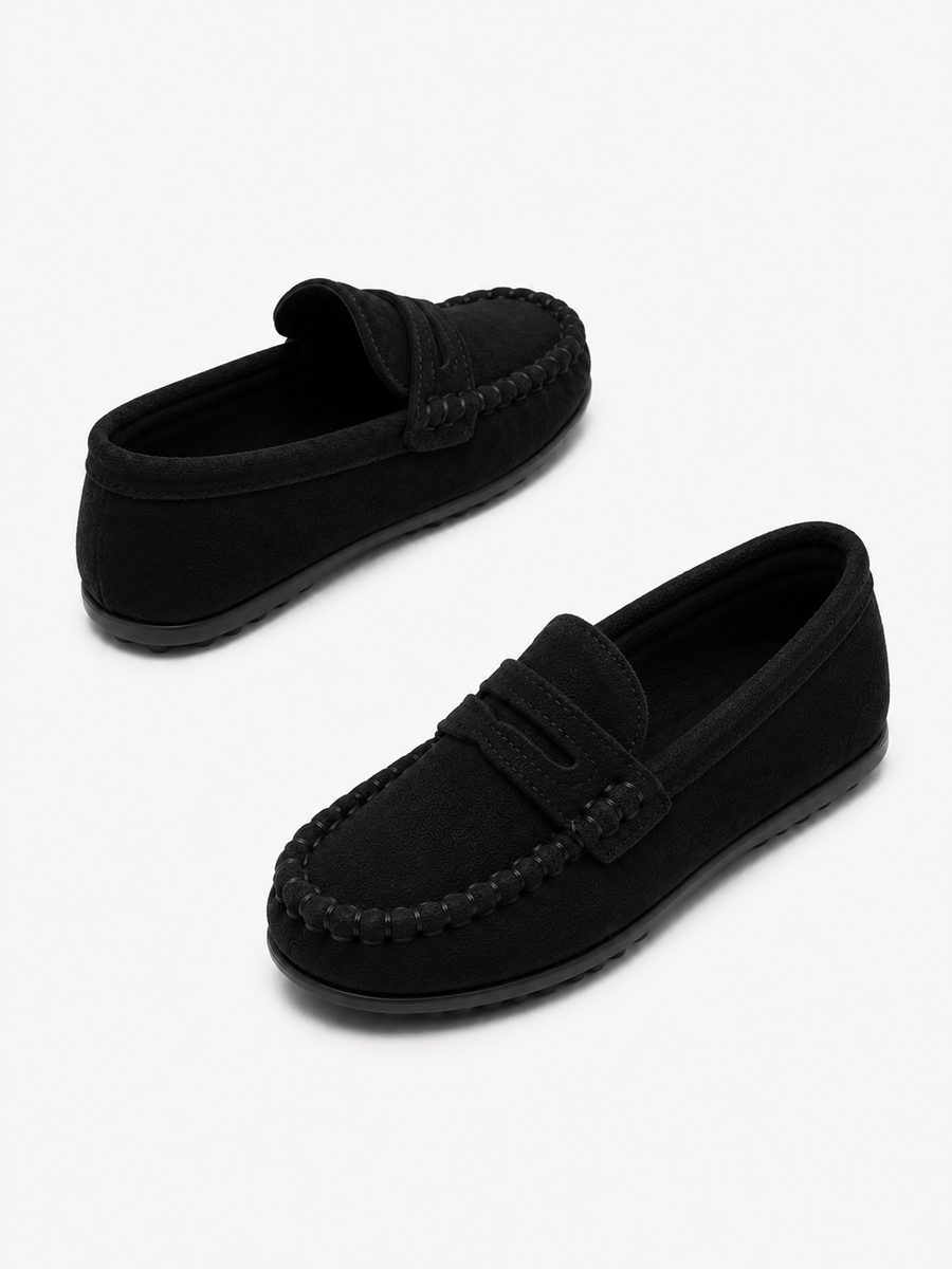 Casa Bellori Apolline – Mocassin noir style rétro enfant