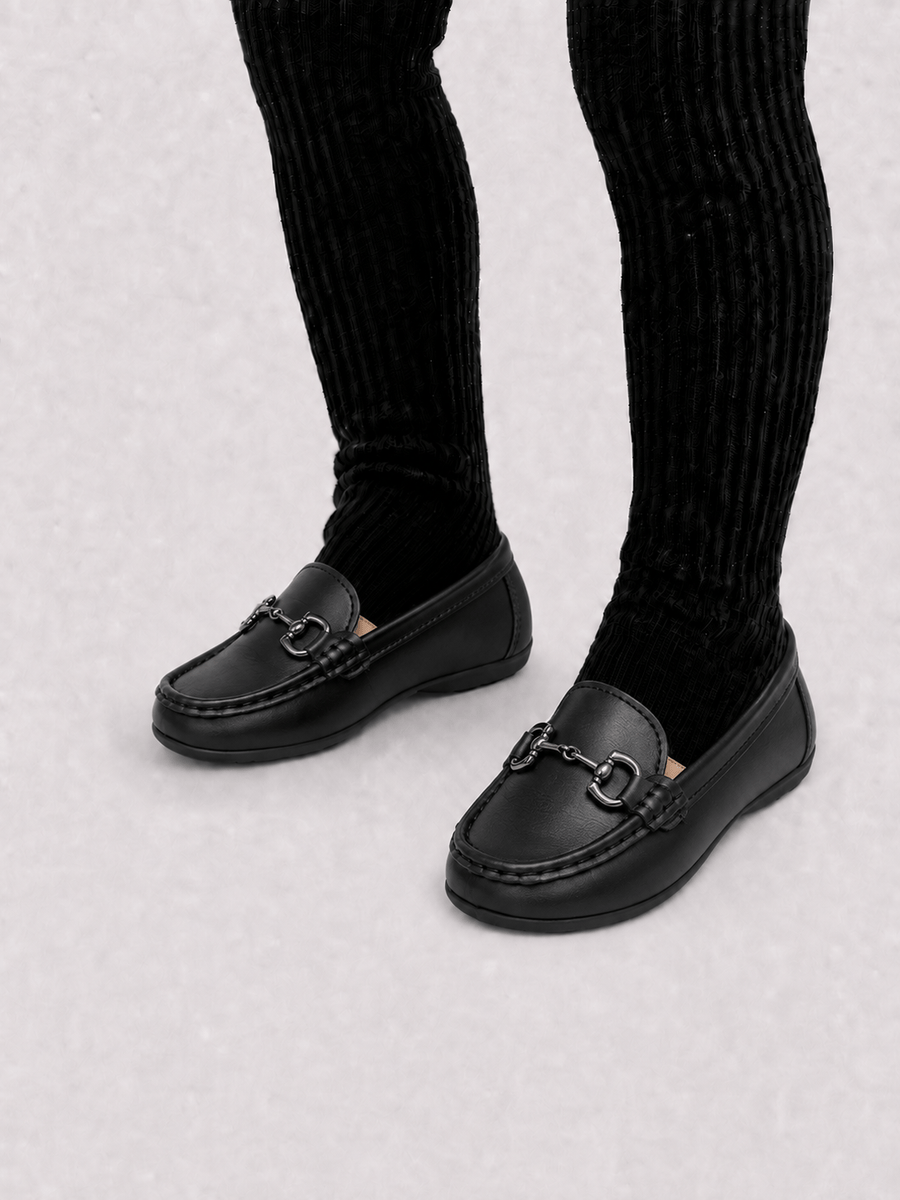 Casa Bellori Aurèle – Mocassin noir enfant garçon