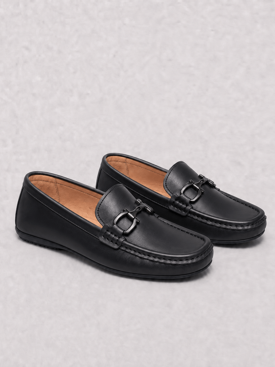 Casa Bellori Aurèle – Mocassin noir enfant garçon