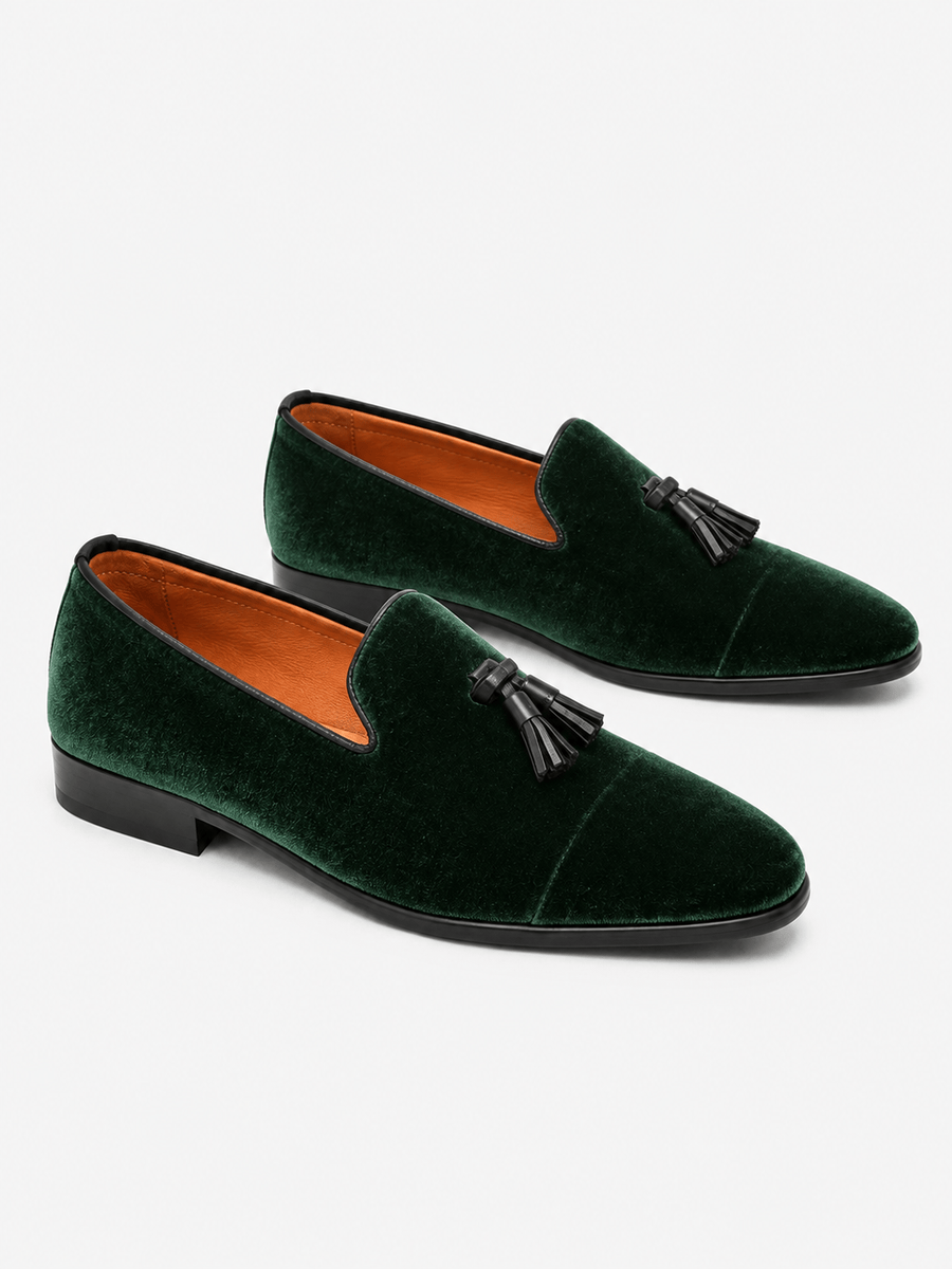 Casa Bellori Axel – Mocassin en daim vert homme