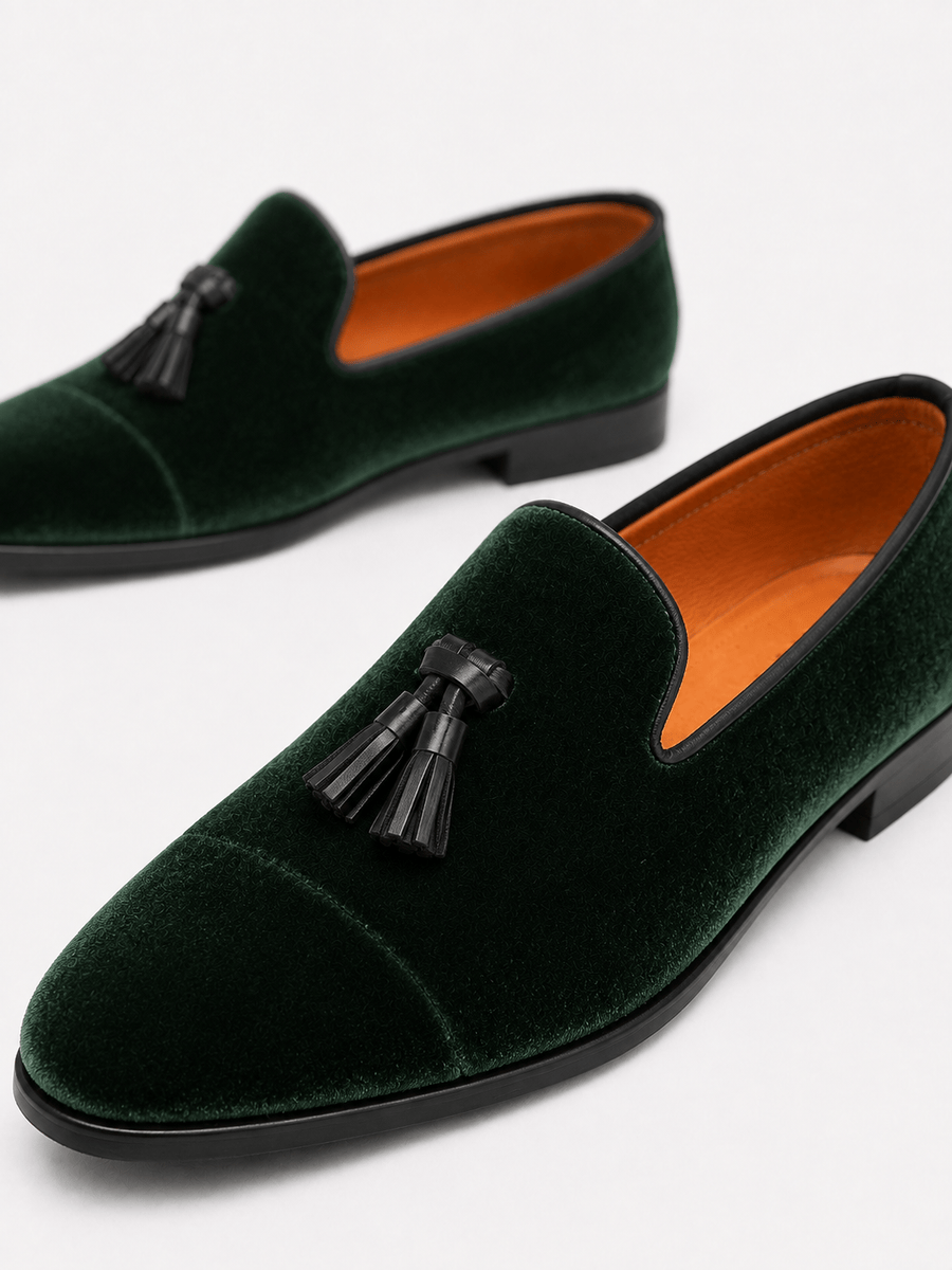 Casa Bellori Axel – Mocassin en daim vert homme