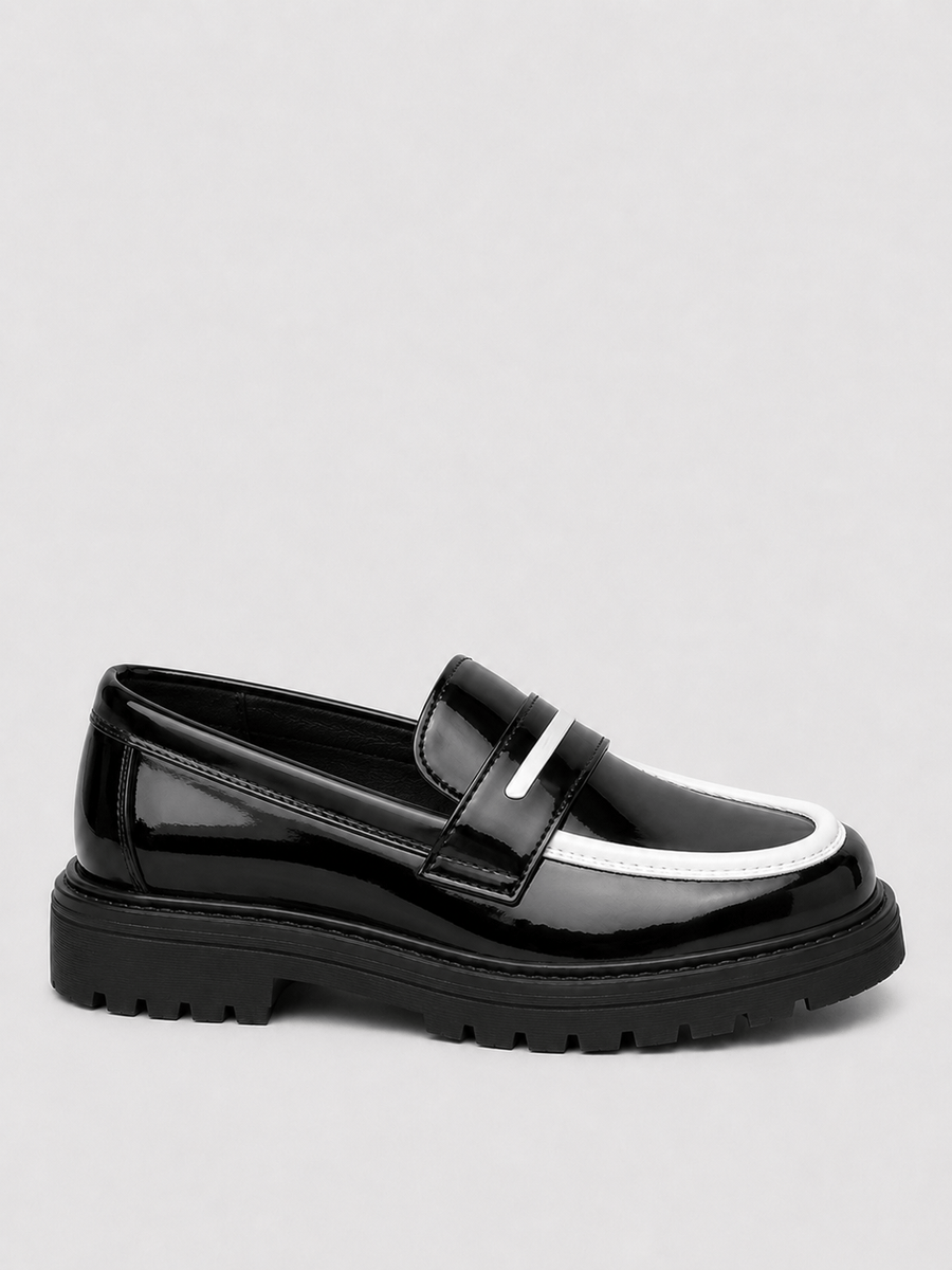 Casa Bellori Aymeric – Mocassin noir et blanc homme