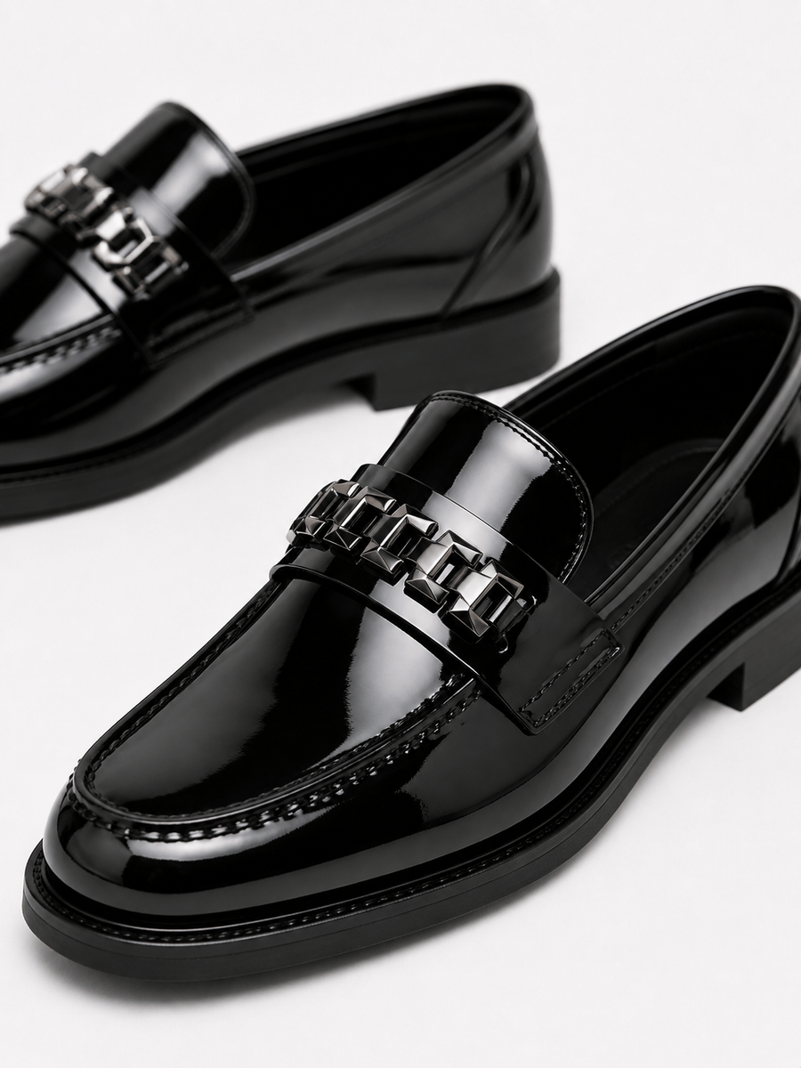 Casa Bellori Bastien – Mocassin pointu noir homme