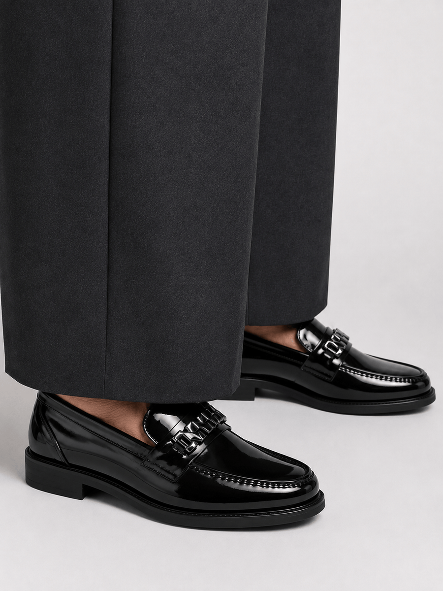 Casa Bellori Bastien – Mocassin pointu noir homme