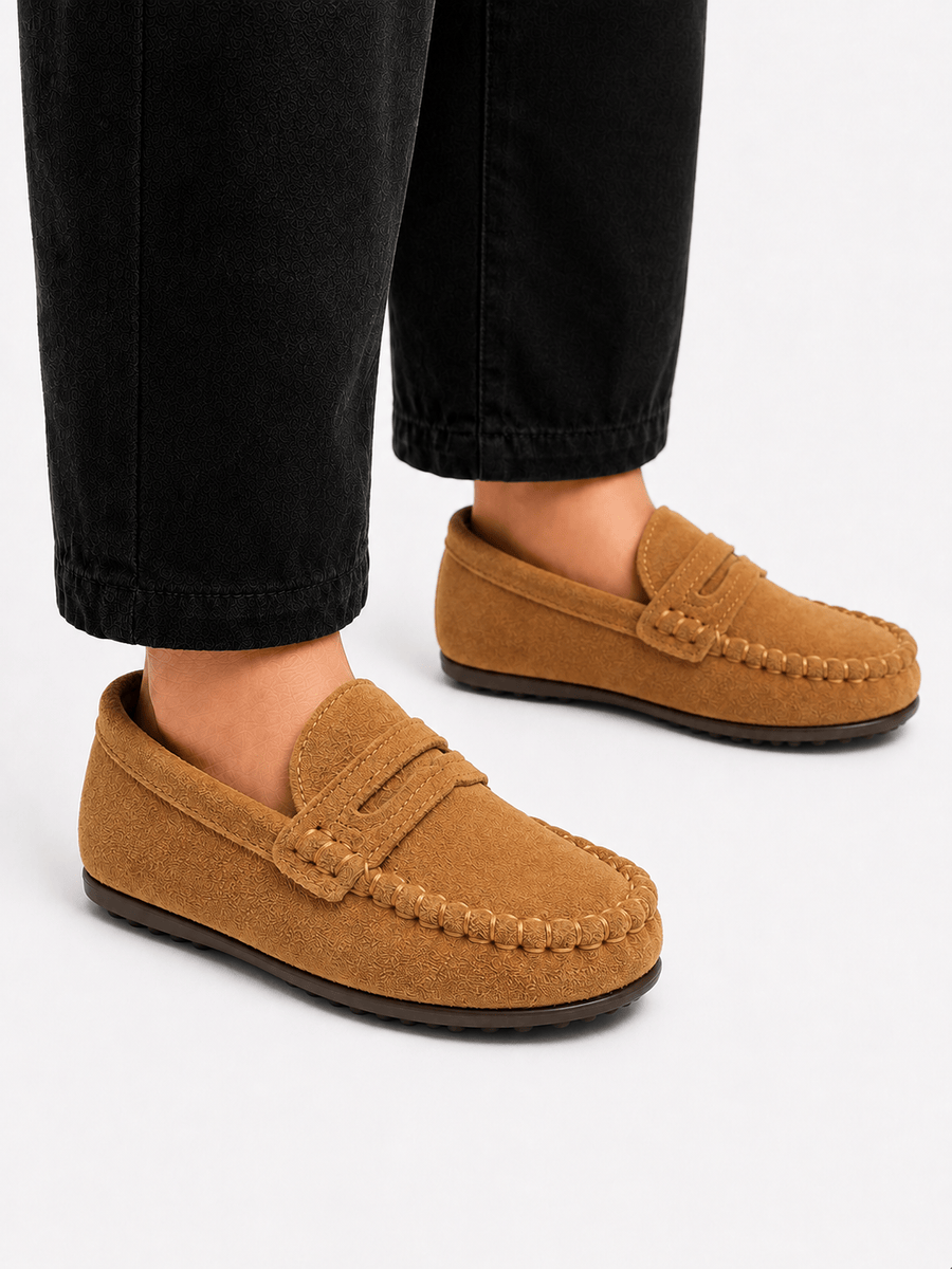 Casa Bellori Blanche – Mocassin marron enfant