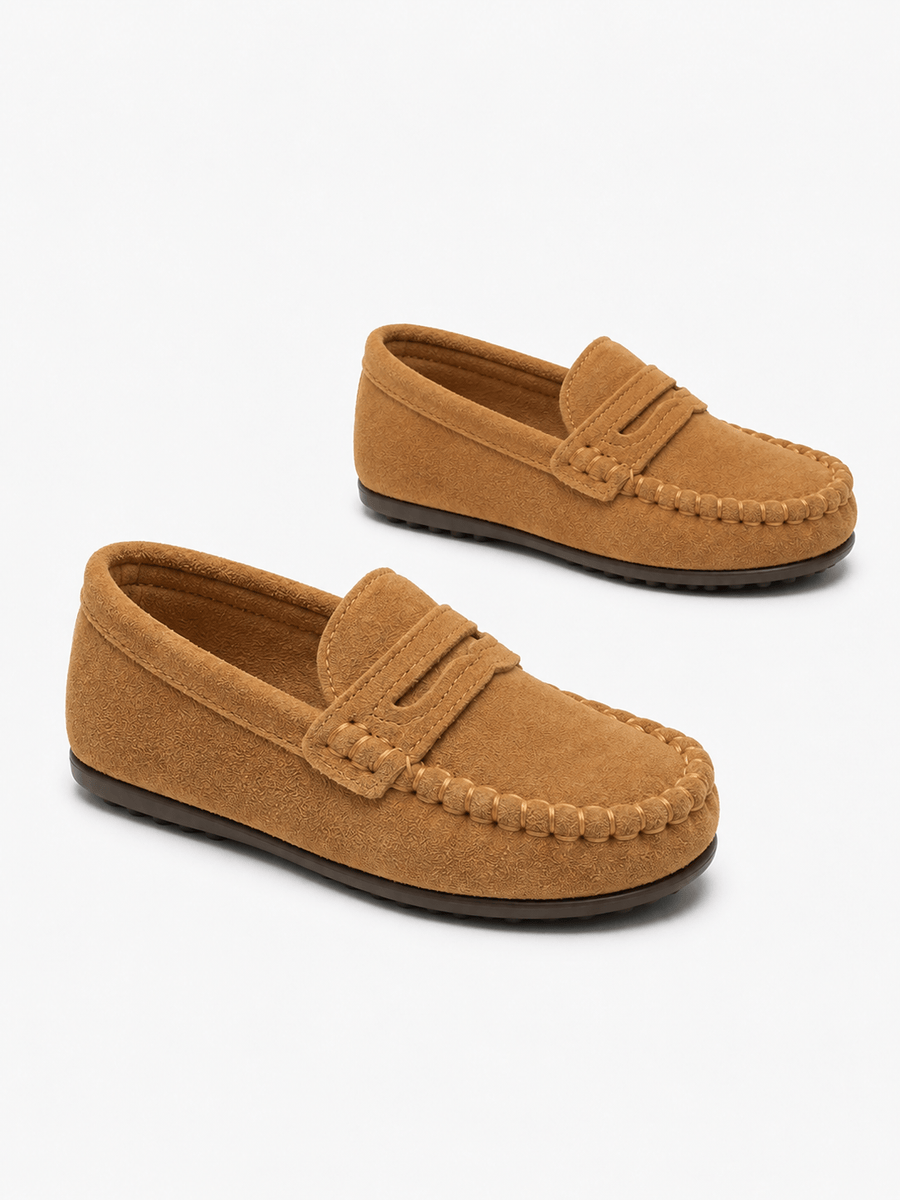 Casa Bellori Blanche – Mocassin marron enfant