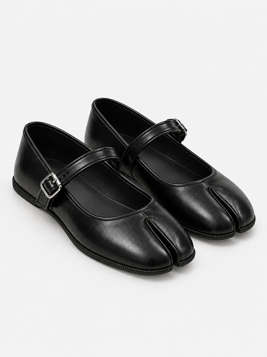 Casa Bellori Célestine – Babies tabi Mary Jane femme – Noir