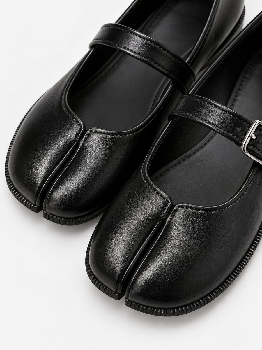 Casa Bellori Célestine – Babies tabi Mary Jane femme – Noir