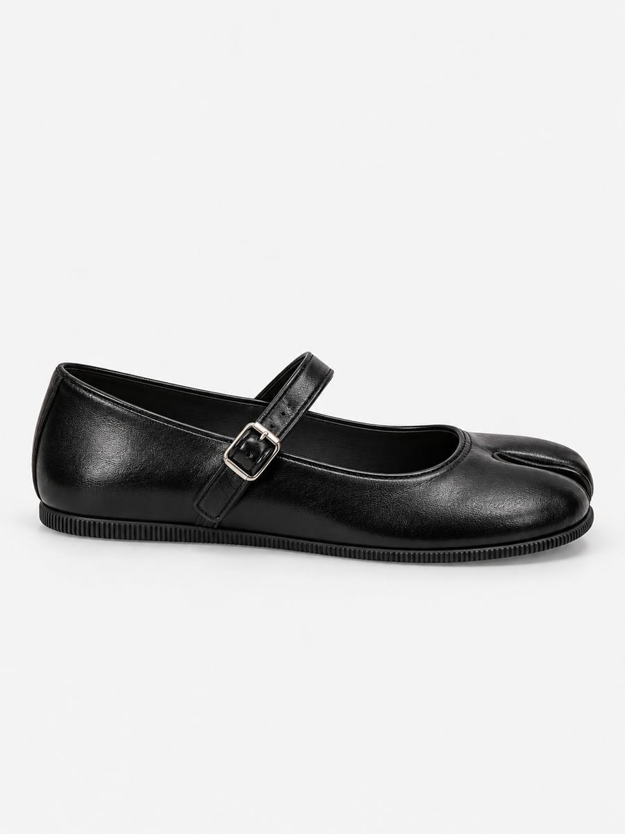 Casa Bellori Célestine – Babies tabi Mary Jane femme – Noir