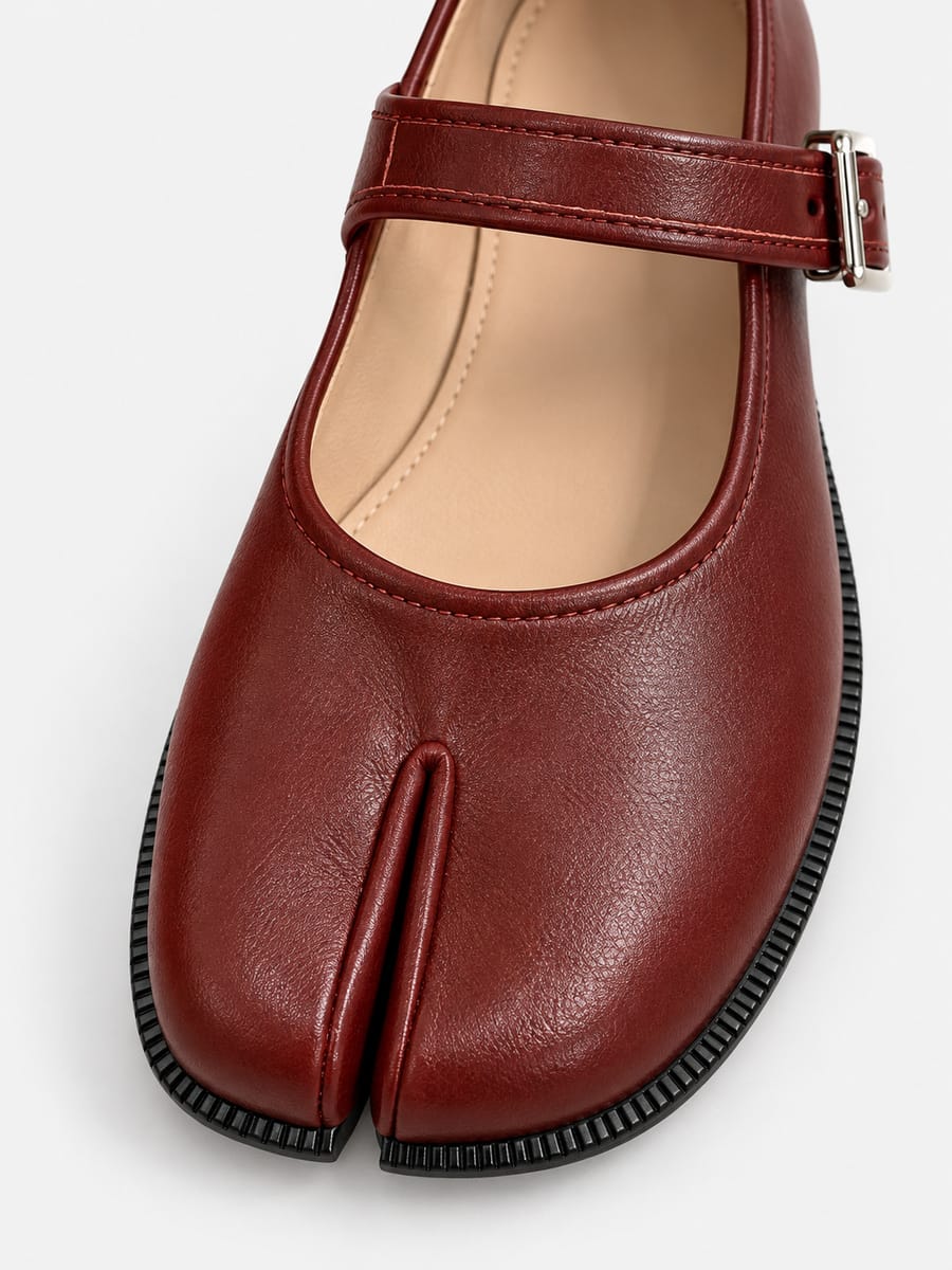 Casa Bellori Célestine – Babies tabi Mary Jane femme – Rouge
