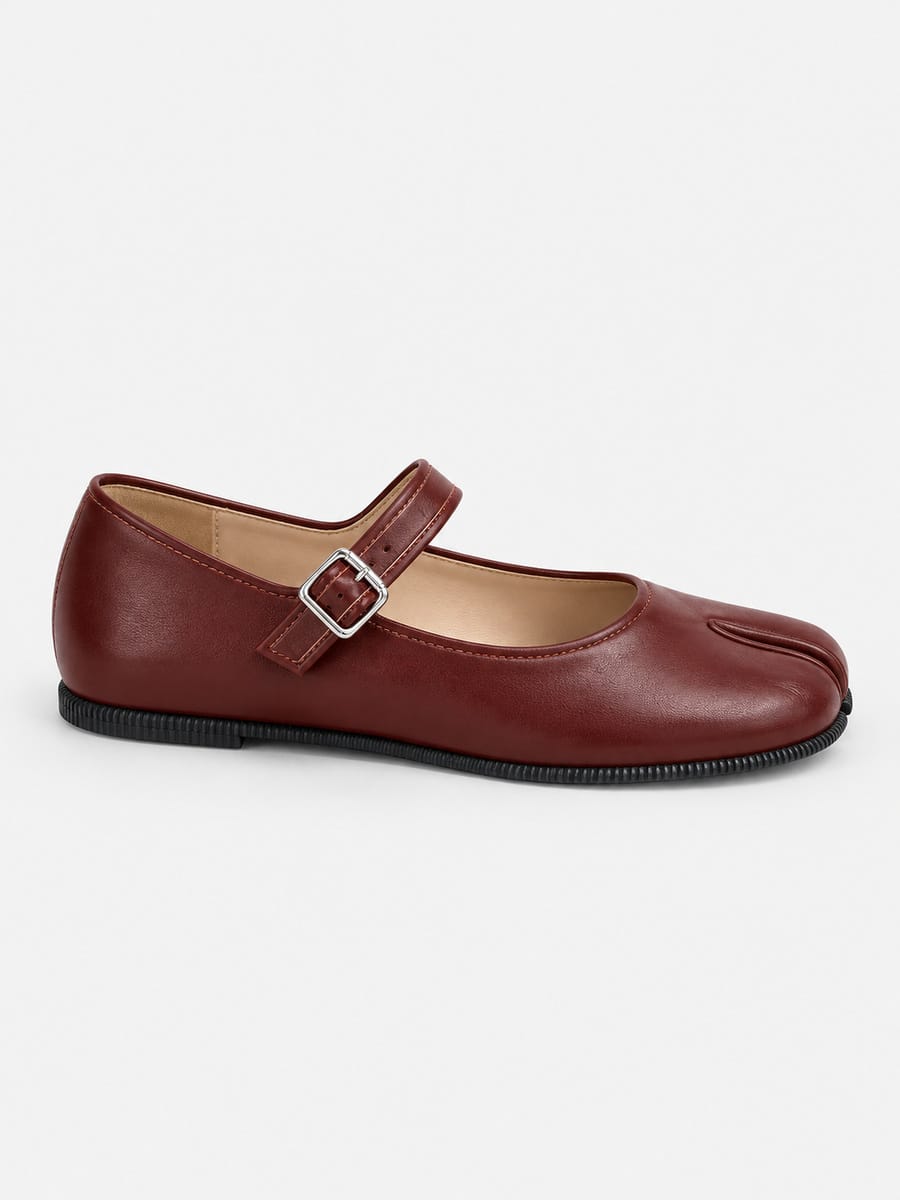 Casa Bellori Célestine – Babies tabi Mary Jane femme – Rouge